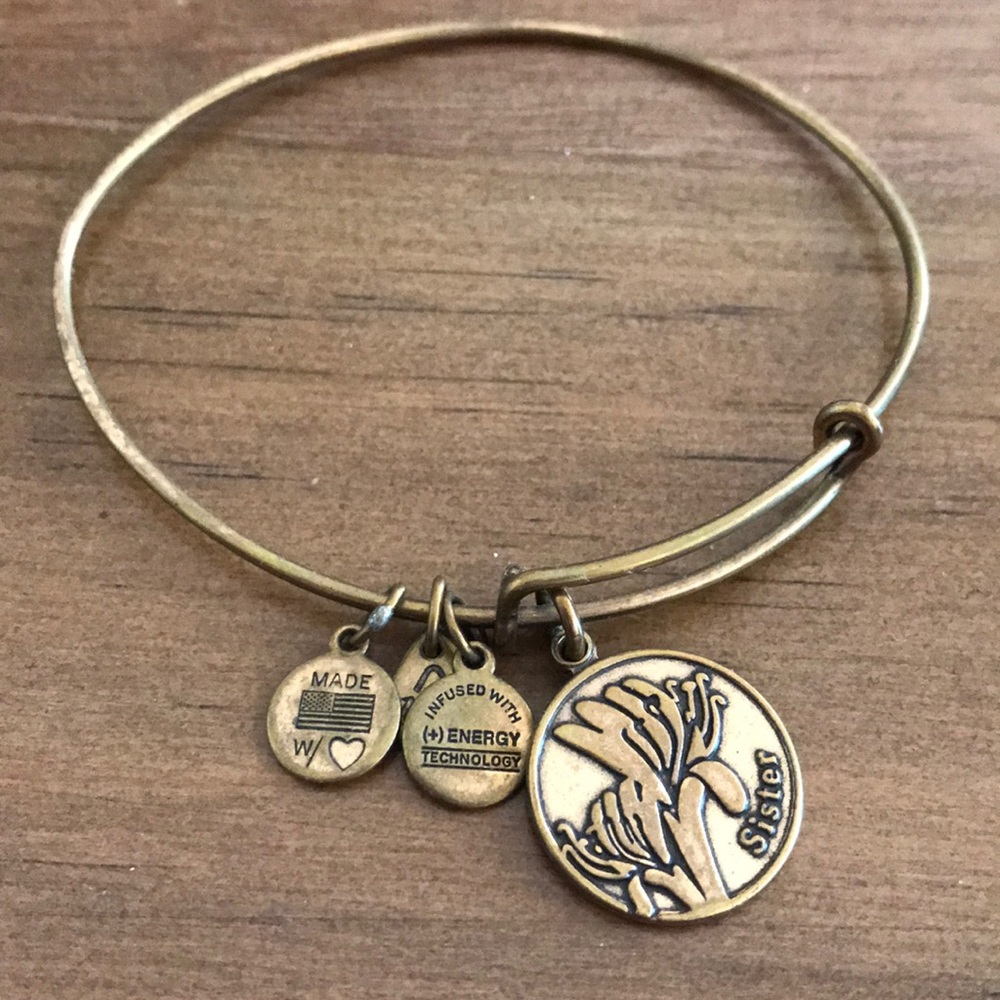 Alex + Ani Sister Gold Bangle Bracelet